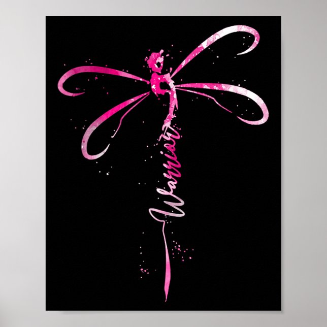 Poster Dragonfly de sensibilização para o Cancer do Guerr (Frente)