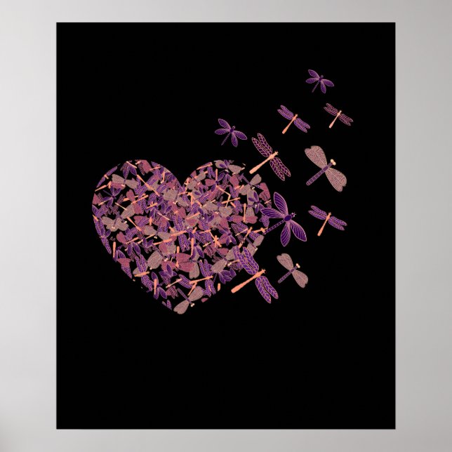 Poster Dragonfly Heart Voando para fora do Heart Lover Cl (Frente)