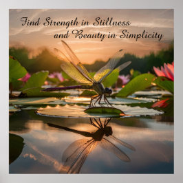 Poster Dragonfly na Nature