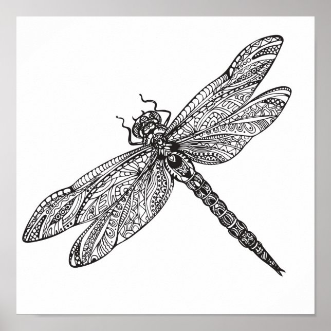 Pôster Dragonfly No Estilo 2 (Frente)