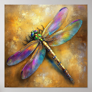 Poster Dragonfly ouro