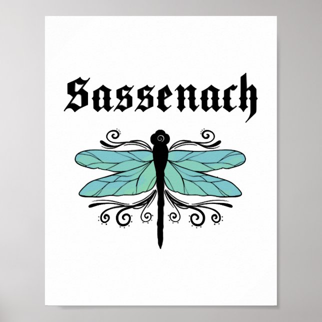 Poster Dragonfly Outlander Amber Blue Gift Teto (Frente)