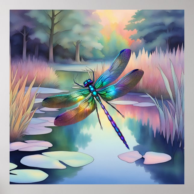 Poster Dragonfly Pond (Frente)