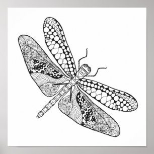 Pôster Dragonfly Zendoodle 2