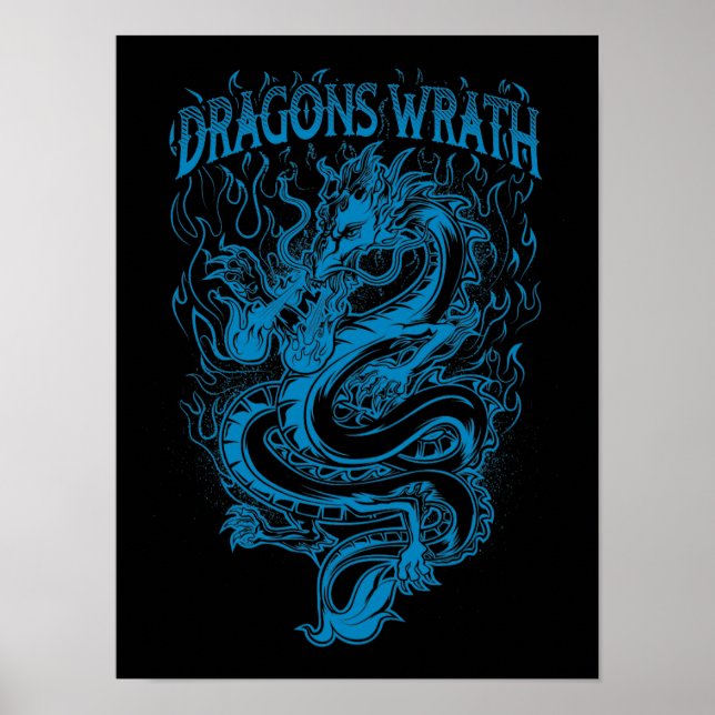 Poster Dragons Wrath Blue (Frente)
