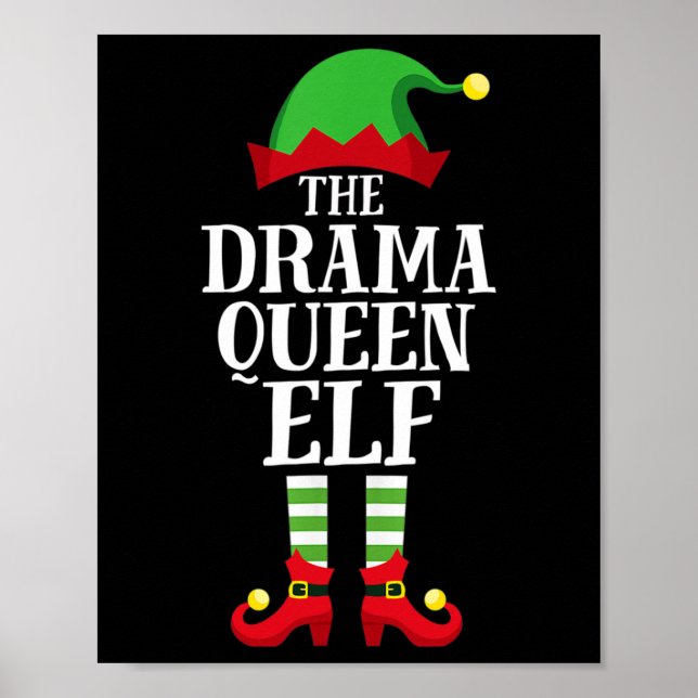 Poster Drama Queen Elf Matching Family Group Natal Pa (Frente)