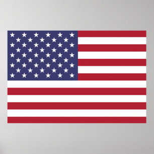 Poster Drapeau Etats-Unis