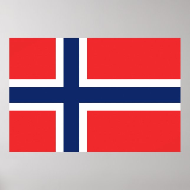 Poster Drapeau Norvège (Frente)