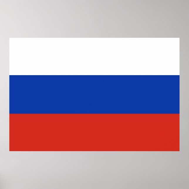 Poster Drapeau Russie tricolore  (Frente)