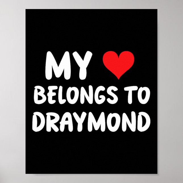 Poster Draymond - Meu Coração Pertence a Draymond - Amor  (Frente)