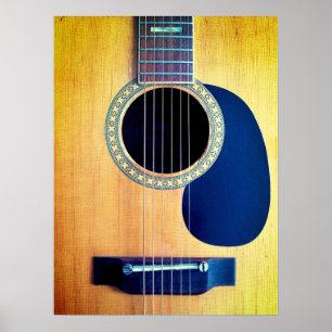 Poster Dreadnought Acústica 6 Cordas Design de Artista