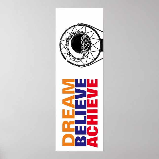 Pôster Dream Acredita Atingir Estilo de Arte de Pop de Ba (Frente)