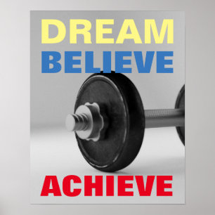 Poster Dream Acredita em Conseguir Construção de Pormenor