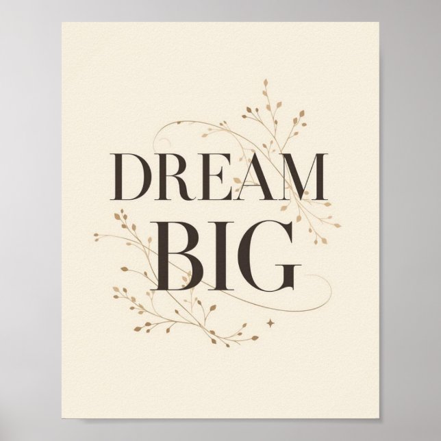 Poster Dream Big (Frente)