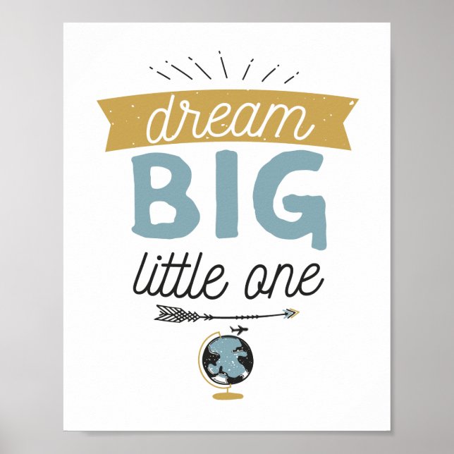 Pôster Dream Big Adventure Sign (Frente)