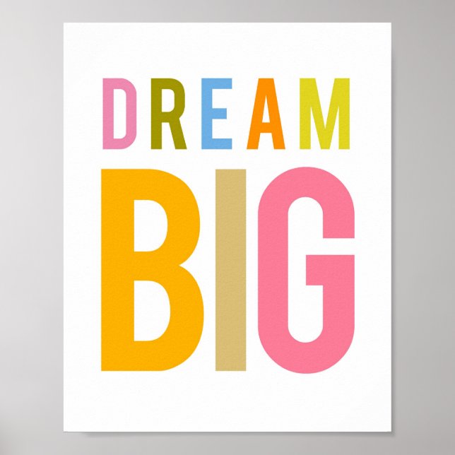 Poster Dream Big - Cor (Frente)