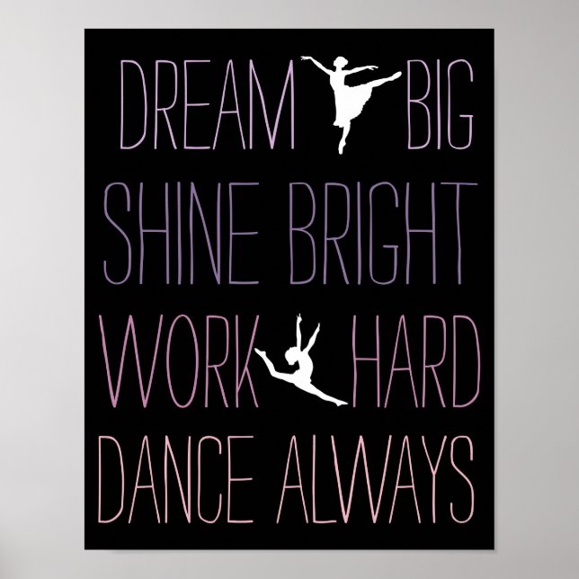 Poster Dream Big Dance Always (Frente)