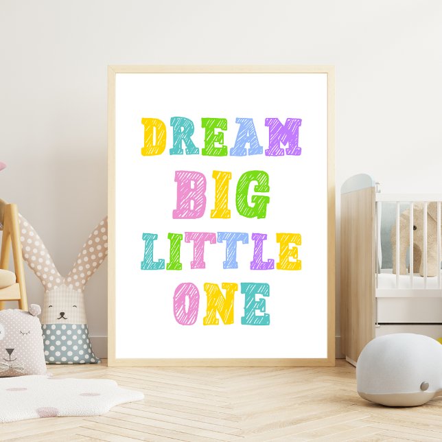 Poster Dream Big Little - Crianças Coloridas Enfermeiro (Criador carregado)
