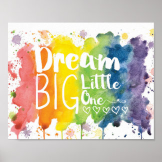 Poster Dream Big Little One - arco-íris