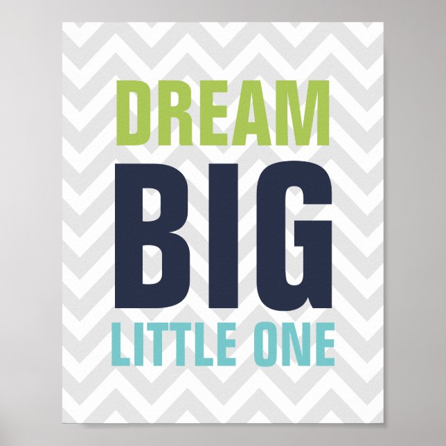 Poster Dream Big Little One Nursery (Frente)