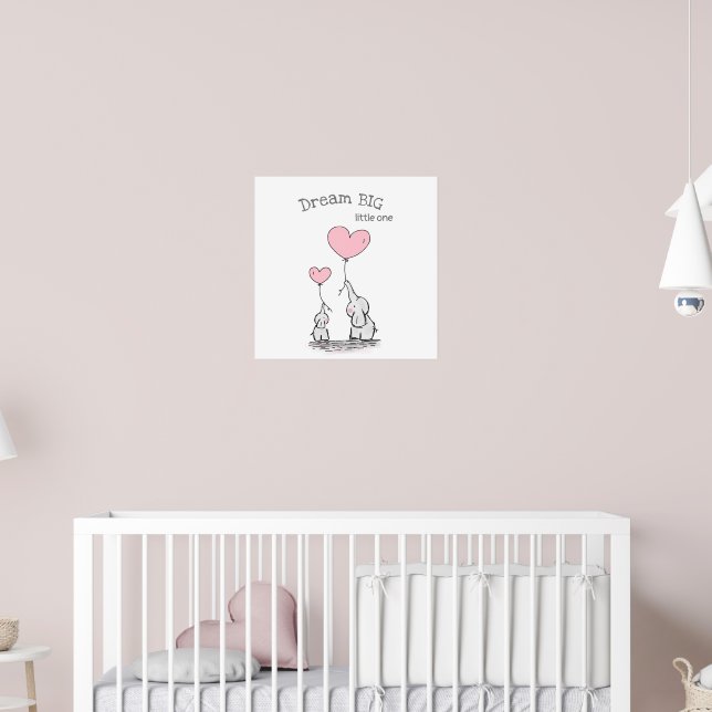 Poster Dream Big Nursery Wall Art (Berçário 2)