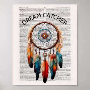 Poster Dream Catcher - Trabalho de arte de página de dici