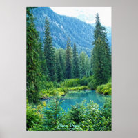 Dream Lake Alaska, EUA e Forested Mountain Photo