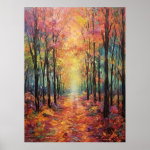 Poster Dreamall Fall Forest Walk Fine Art