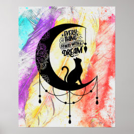 Poster Dreamcatcher Cat | Tudo começa com um sonho
