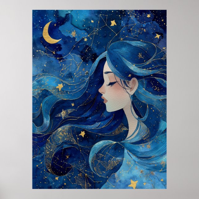 Poster Dreaming Under Stars - Goddess (Frente)