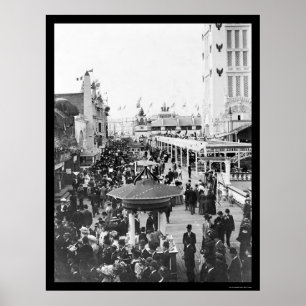 Pôster Dreamland, Coney Island, Nova Iorque 1912