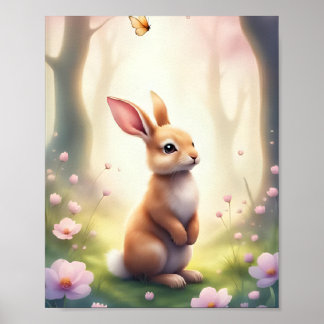 Poster Dreamland Woodland Bunny Nursery Baby&Kids