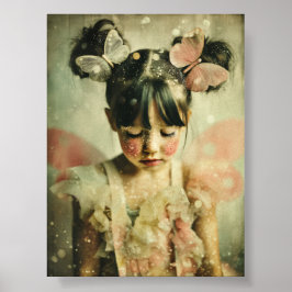 Poster Dreamlike Children Portrait | Butterfly Whisper 