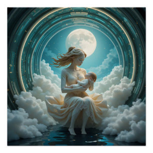 Pôster Dreamlike Maternal Cosmos