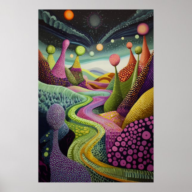 Poster Dreamscape Surrealista Cósmico 1806 (Frente)