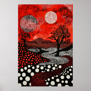 Poster Dreamscape Surrealista Cósmico 1809