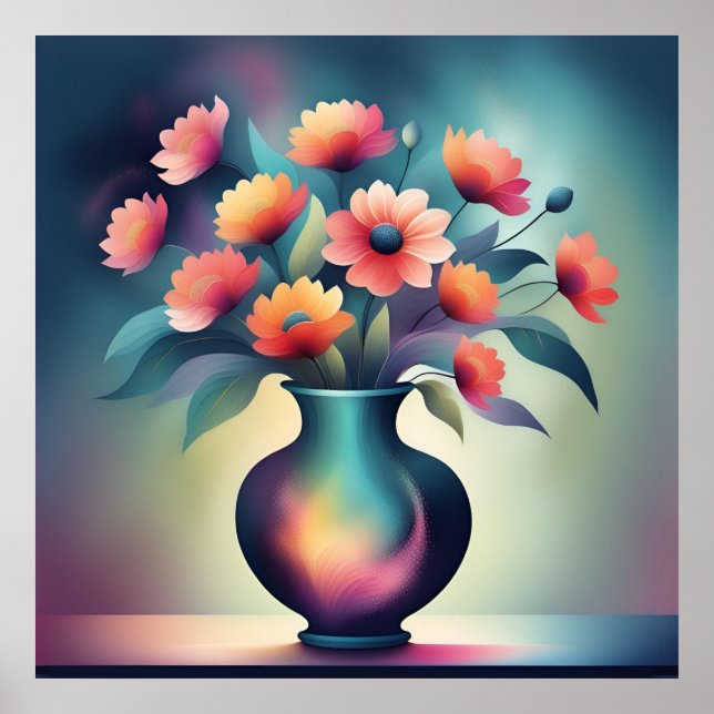 Poster Dreamy Floral Glow (Frente)