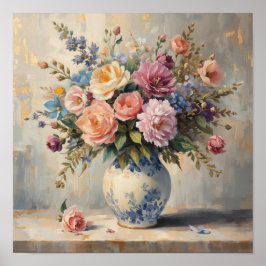 Poster Dreamy Floral Texture – Gentle Flower Style