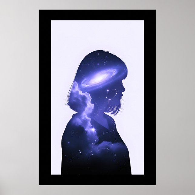 Poster Dreamy Galaxy Silhouette (Frente)