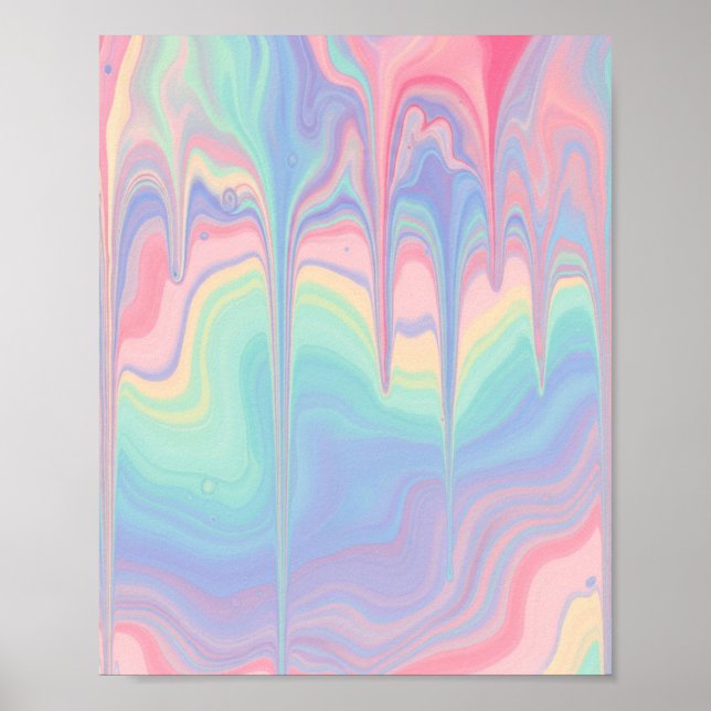 Poster Dreamy Pastel Swirl Art (Frente)