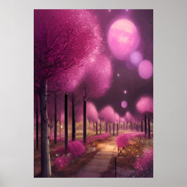 Poster Dreamy Pink Nightscape
