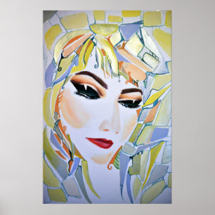 Pôster Dreamy Psychedelic Utopian Girl