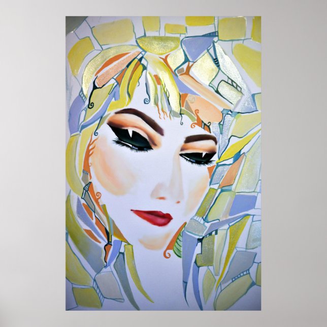 Pôster Dreamy Psychedelic Utopian Girl (Frente)