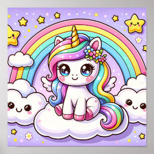 Poster Dreamy Rainbow Unicorn - Um Enfermeiro Mágico