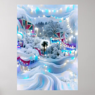 Poster Dreamy Winter Wonderland Lights
