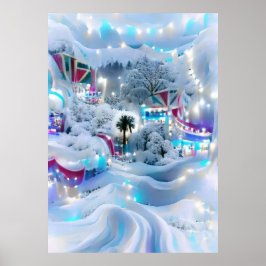 Poster Dreamy Winter Wonderland Lights