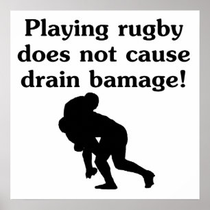 Poster Drene o rugby de Bamage