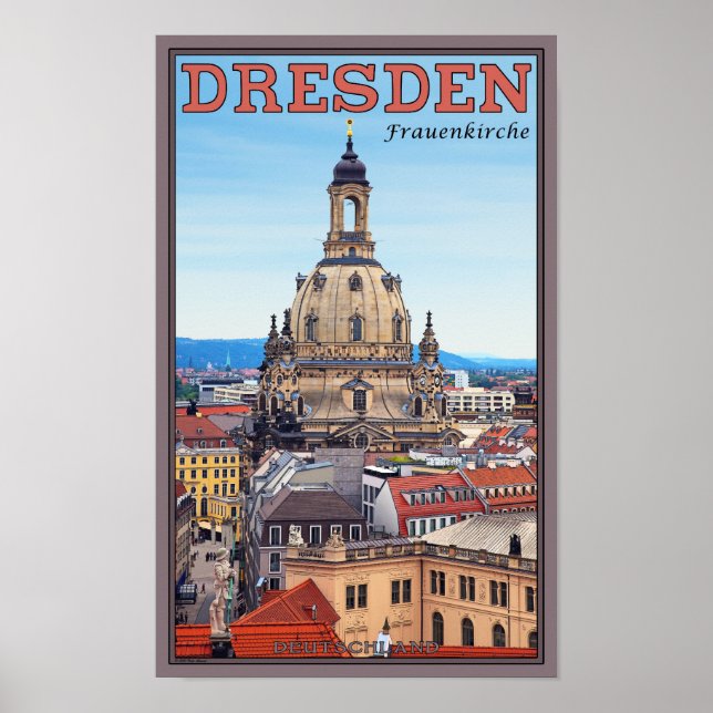 Pôster Dresden - Frauenkirche (Frente)