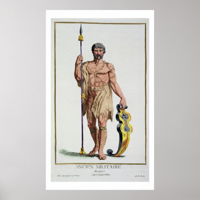 Poster Dress of a Breton Warrior from 'Receuil des Estamp (Frente)