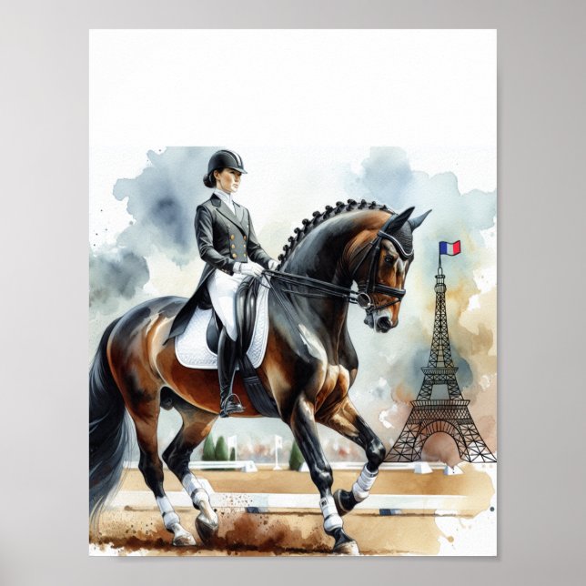 Poster Dressage na Torre Eiffel (Frente)